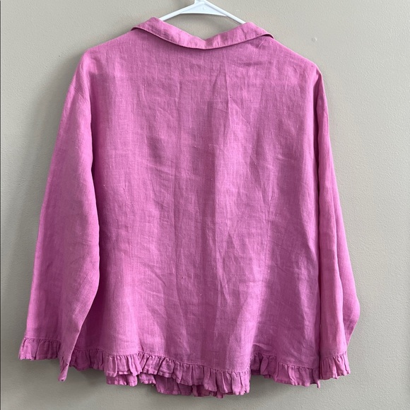CP Shades Sausalito Marseala Linen dusty rose button down shirt size large - Picture 9 of 15
